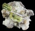 Apatite Crystals with Quartz & Magnetite - Durango, Mexico #64013-1